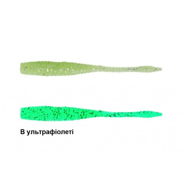 Приманка силиконовая на хищника, ZEOX Pixie Tail, длина 1,7 дюймов, 10шт/уп, цвет №106 GAG